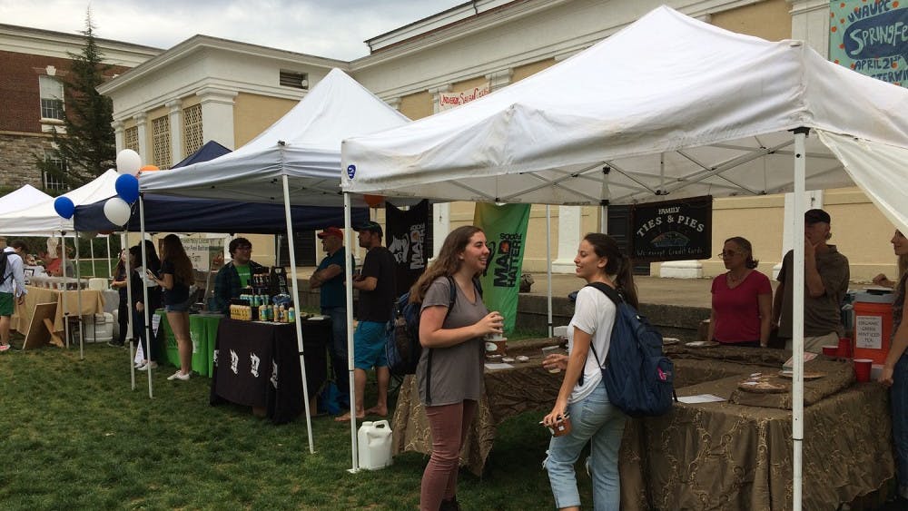 Monday's farmers market featured local vendors as well as student-run groups.
