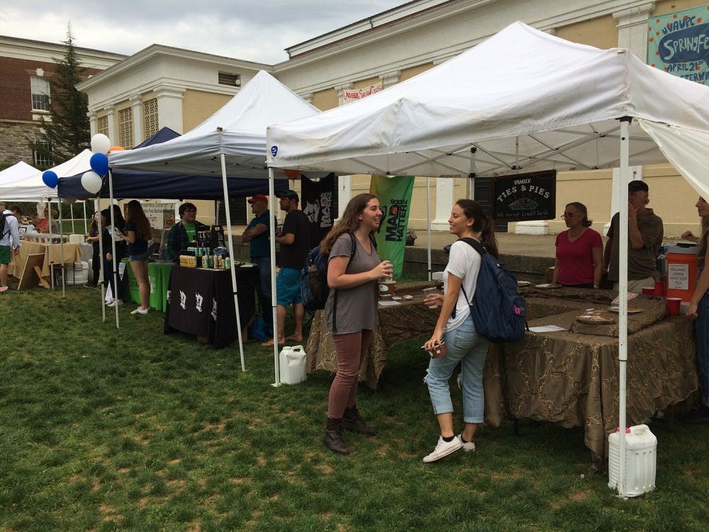 Monday's farmers market featured local vendors as well as student-run groups.