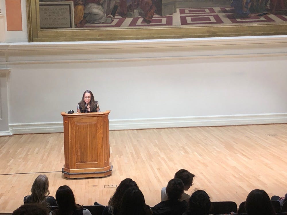 Writer and former U.Va. professor Ann Beattie read at Old Cabell Hall Oct. 17.&nbsp;