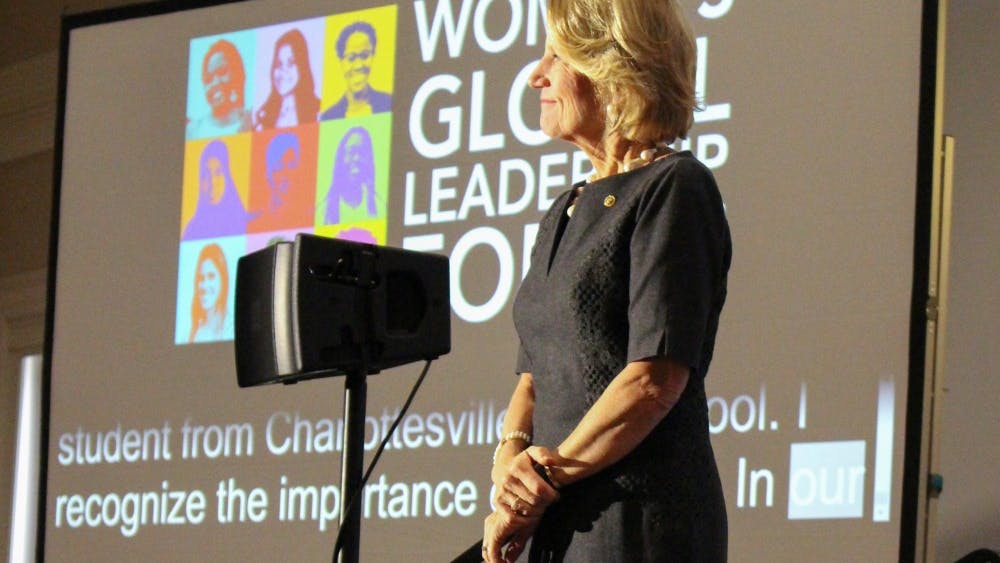 U.S. Sen. Shelley Moore Capito gave the keynote address Monday morning for the Women's Global Leadership Forum.
