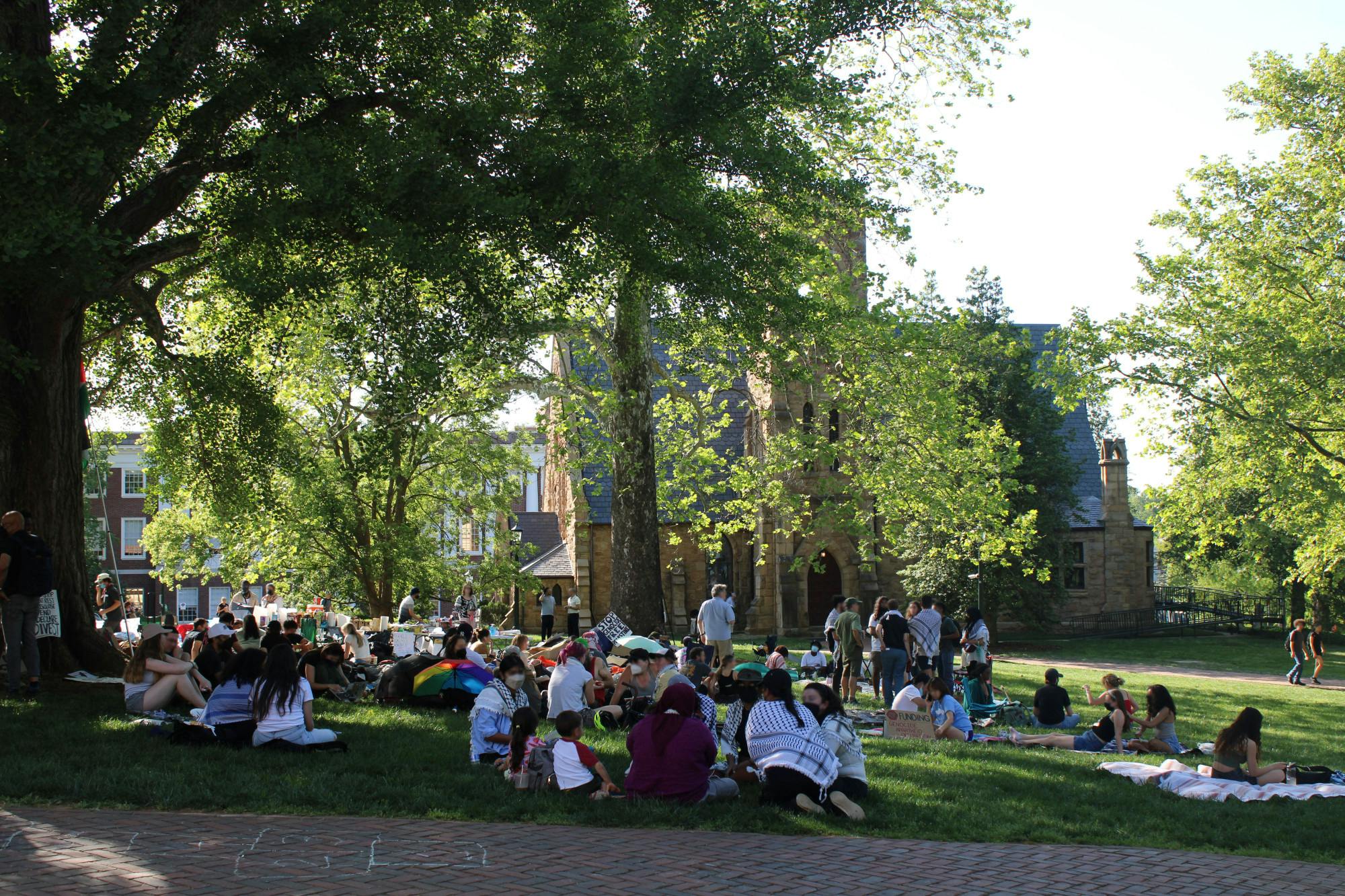 Protesters have largely abided by the University’s policy prohibiting the use of electronically amplified sound, which includes electric megaphones.