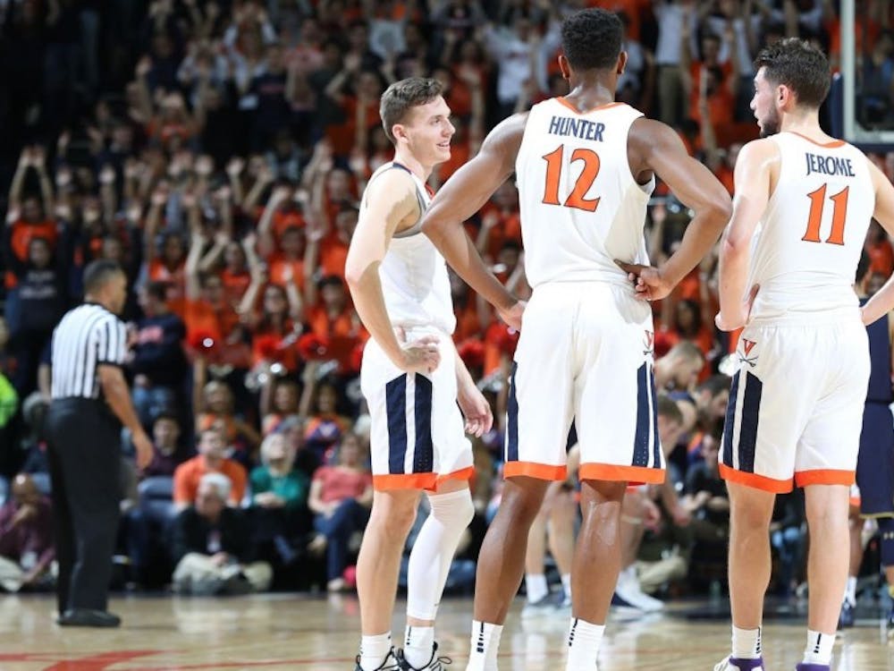 Virginia's "Big Three," junior guards Ty Jerome and Kyle Guy and sophomore forward De'Andre Hunter, have paced the Cavaliers' explosive offense this season.