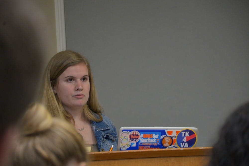 Student Council Representative Body Chair Ellie Brassachio presided over the Tuesday meeting. 