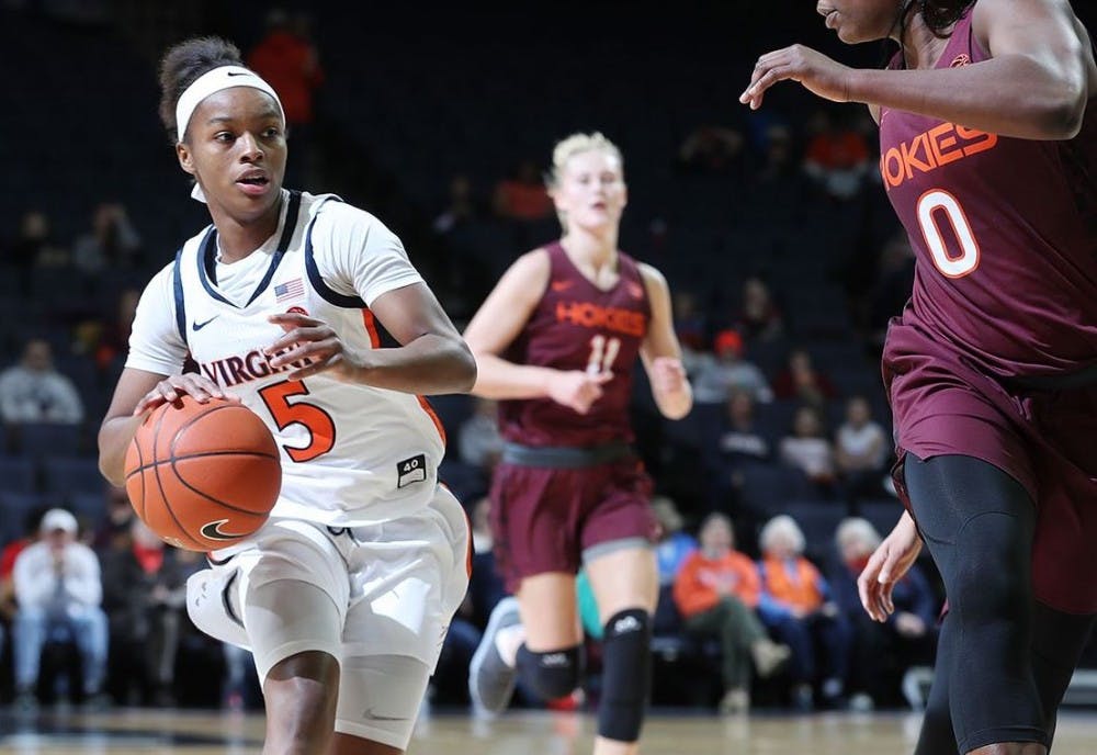Sophomore guard Khyasia Caldwell scored nine points for Virginia against Virginia Tech.