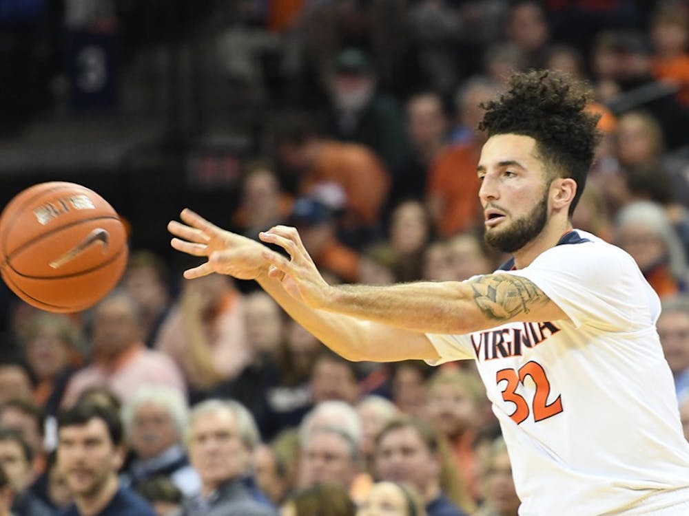 Senior point guard London Perrantes led all scorers with 22 points in Virginia's 71-54 victory over Notre Dame Tuesday night.