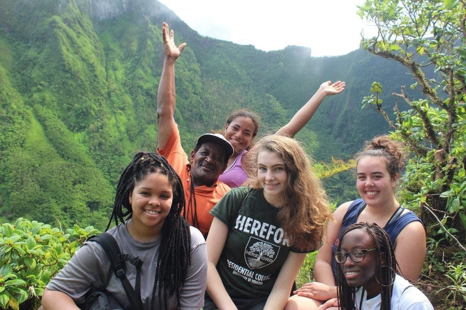 Students taking PHS 2810/5810 had the opportunity to hike Mount Liamuiga in St. Kitts.