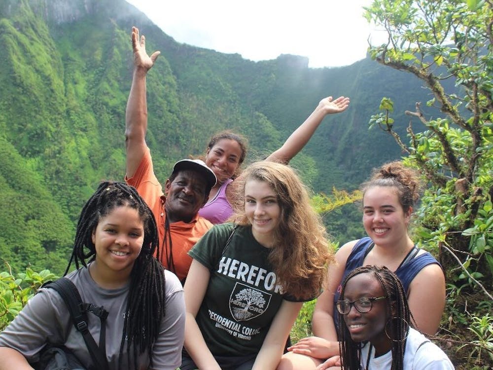 Students taking PHS 2810/5810 had the opportunity to hike Mount Liamuiga in St. Kitts.