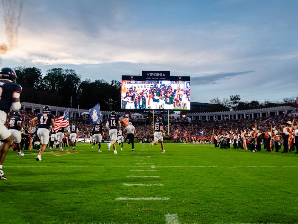 The Cavaliers take the field.