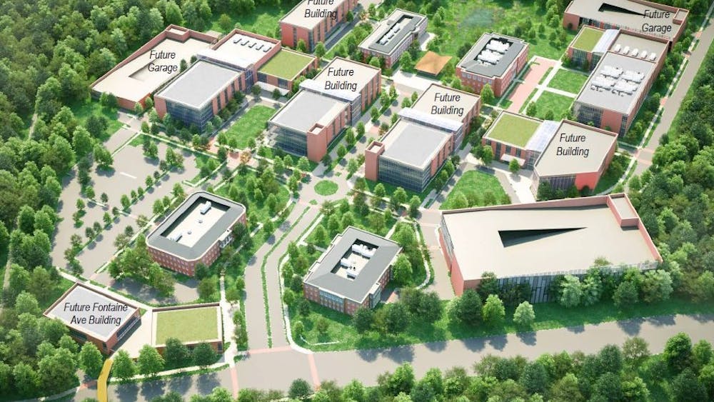 The long-term plans for the University's Fontaine Research Park include the construction of parking garages, new clinical and research facilities as well as a centralized main street through the property.&nbsp;