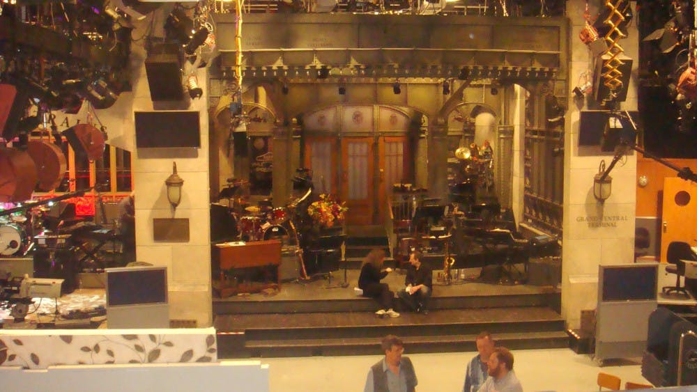 The iconic set of "Saturday Night Live," which just premiered its 45th season/