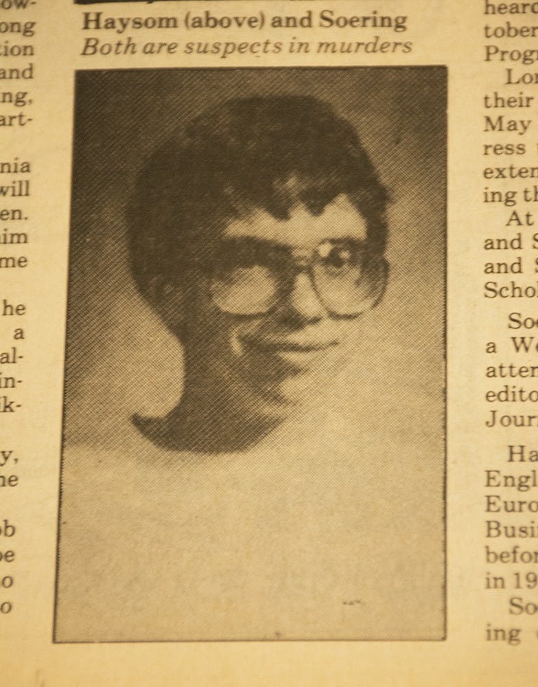 Jens Soering, as pictured in a 1986 article in The Cavalier Daily.&nbsp;