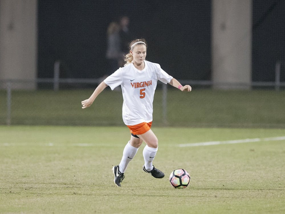 Senior defender Kristen McNabb scored the first goal in the 25th minute against Monmouth Friday night.