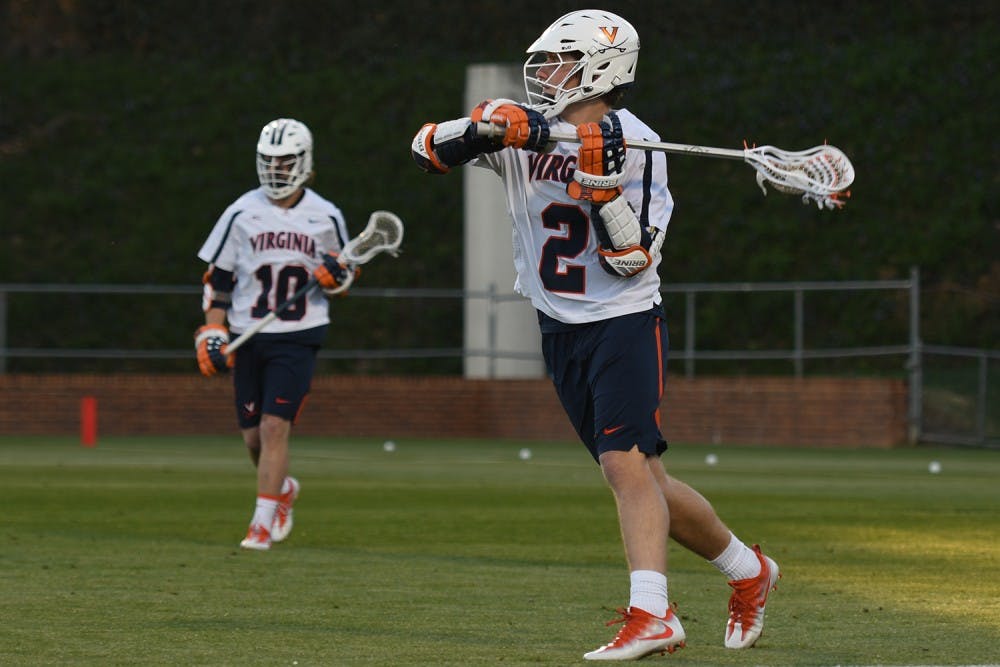 Freshman attackman Michael Kraus had two&nbsp;goals in Virginia's 15-12 loss to North Carolina.&nbsp;
