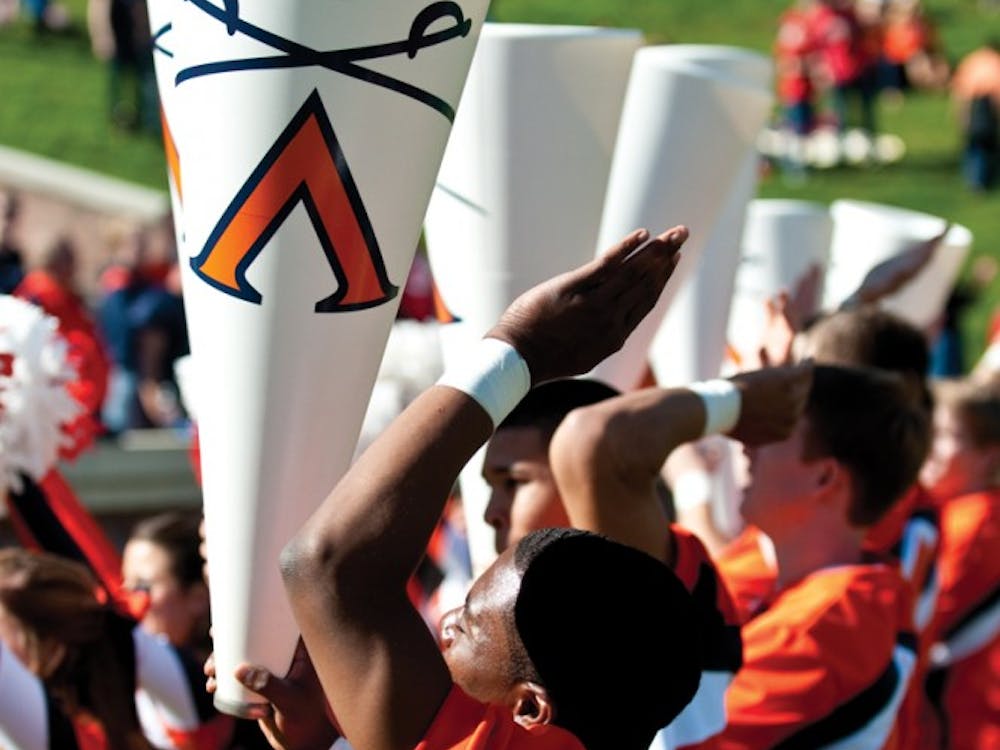 The UVa marching band plays at the Virginia vs. Maryland game on Saturday October 13