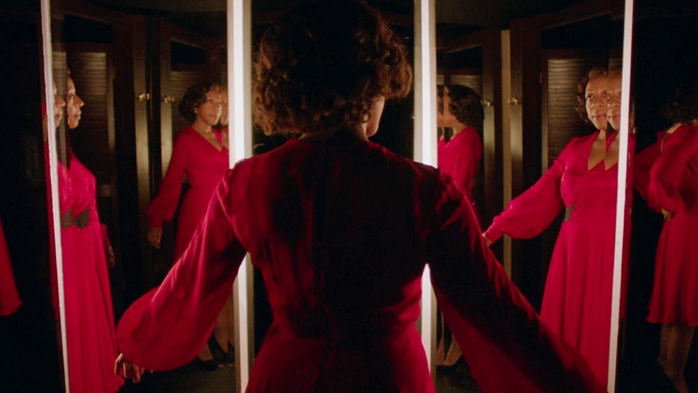 Peter Strickland's satirical horror film "In Fabric" was shown at the Virginia Film Festival.