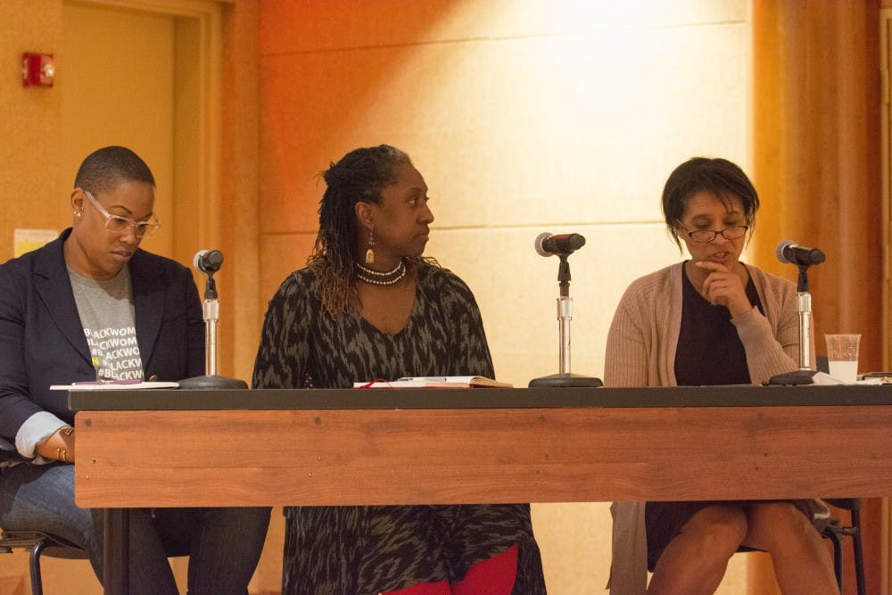 <p>The panelists, all University professors, explored the intersection of blackness and activism.</p>