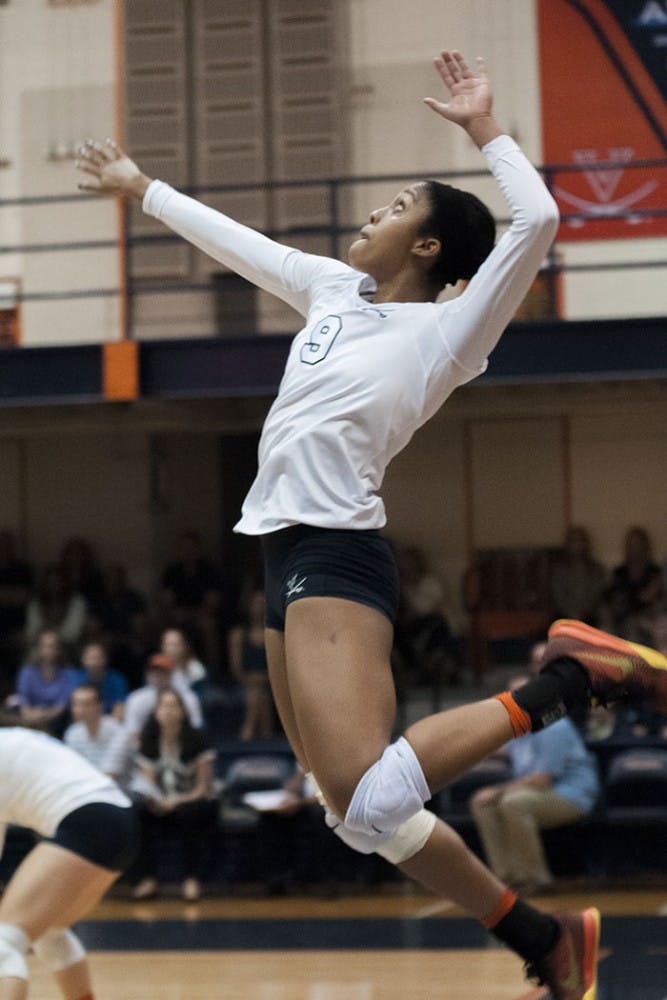 Senior outside hitter Jasmine Burton led the Cavaliers to an ACC series split this weekend.&nbsp;