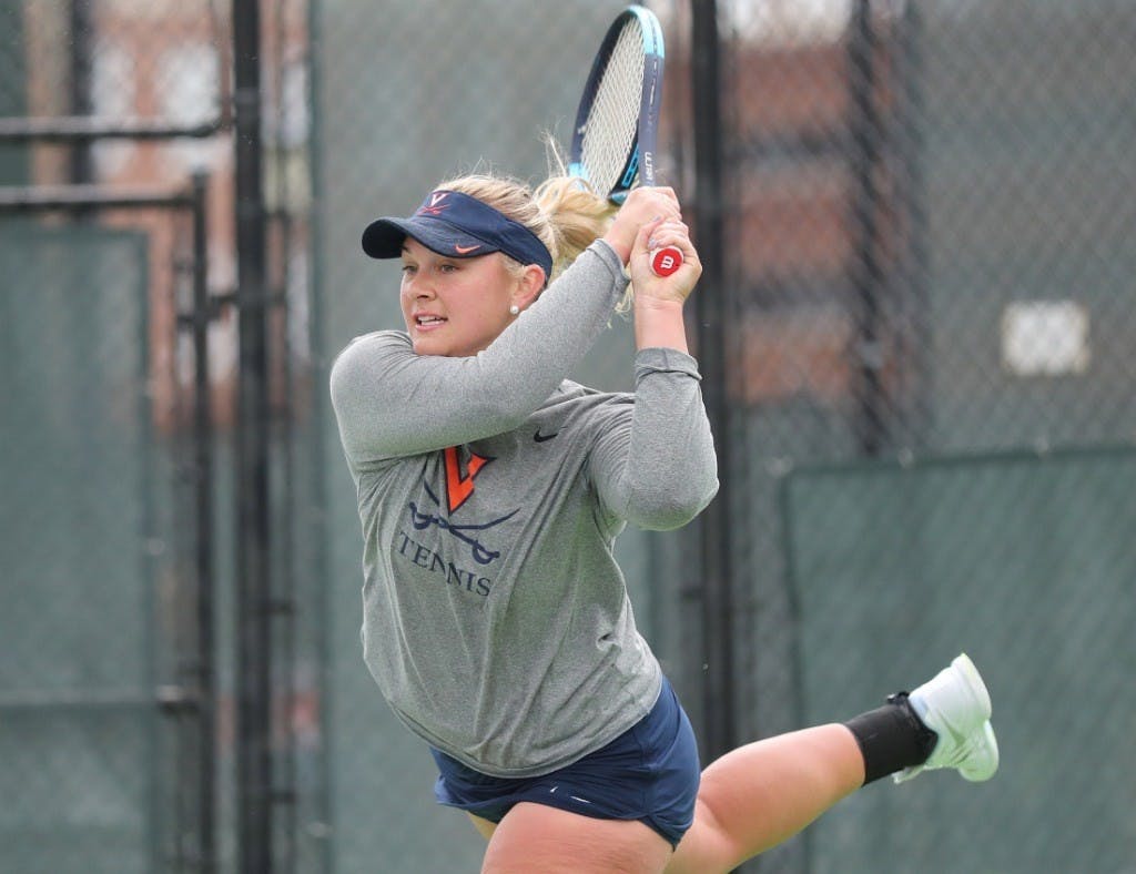 Senior Chloe Gullickson won both of her singles matches against Syracuse and Florida State.&nbsp;