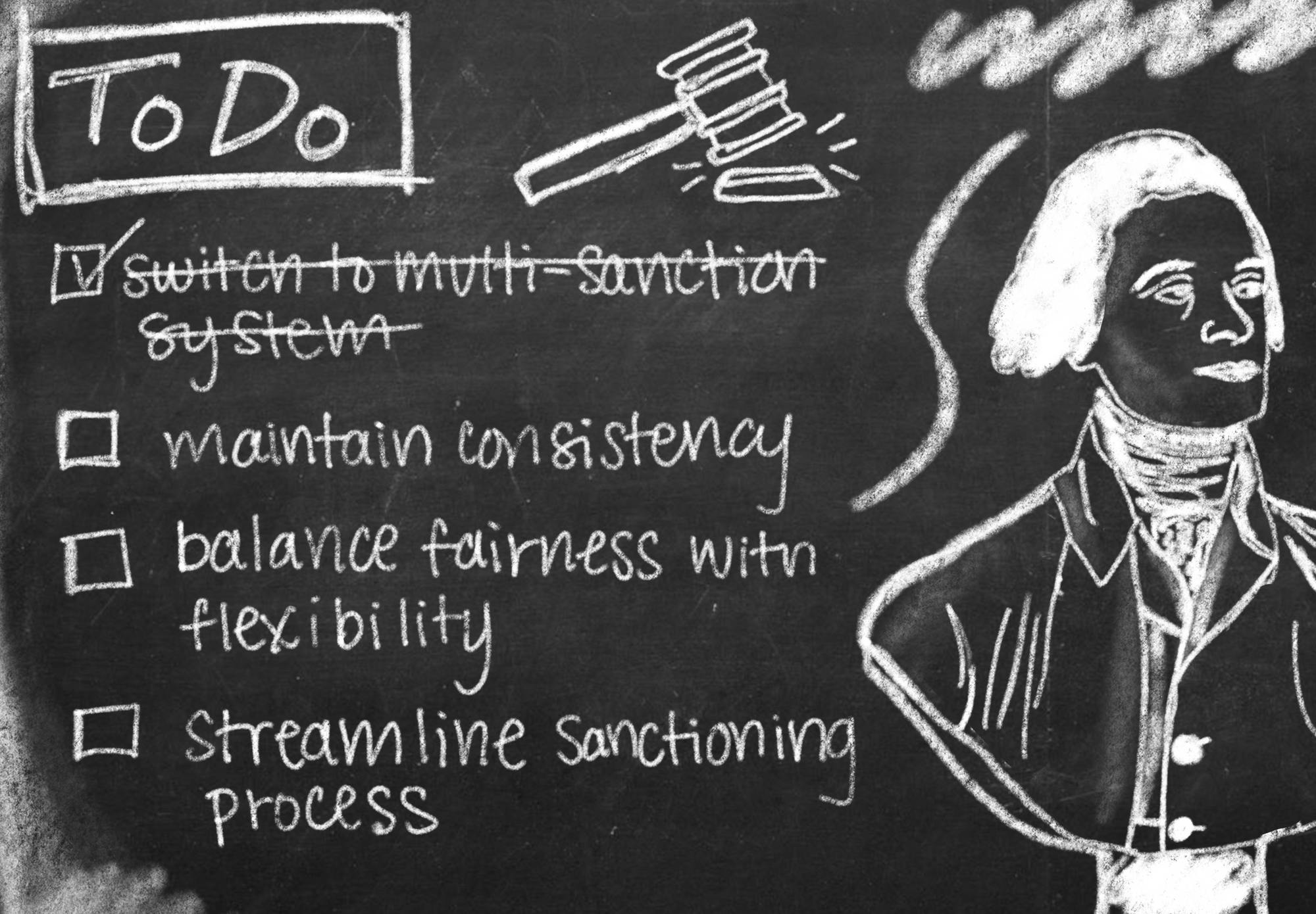 By allowing students to repair harm and regain their place within the Community of Trust, the multi-sanction system aimed to promote growth and learning over automatic punishment.