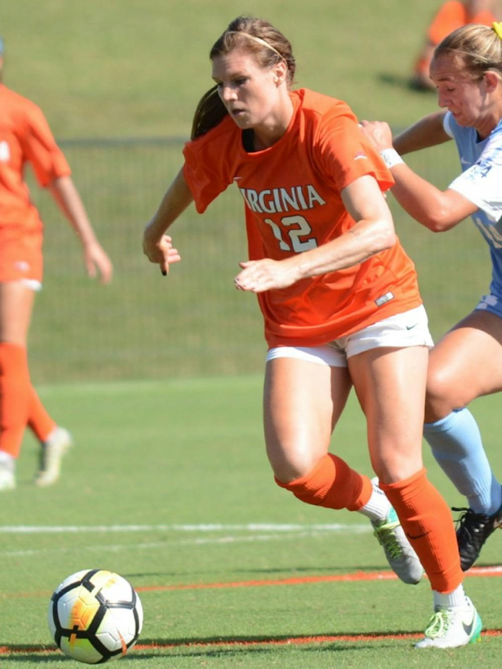 <p>Senior forward Veronica Latsko netted the game winning goal for Virginia in its overtime victory against Louisville.</p>