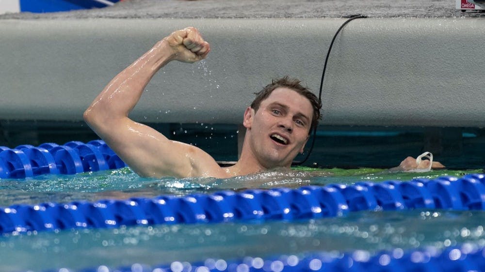 Senior Brendan Casey finished in fourth place in the 400-yard individual medley.&nbsp;