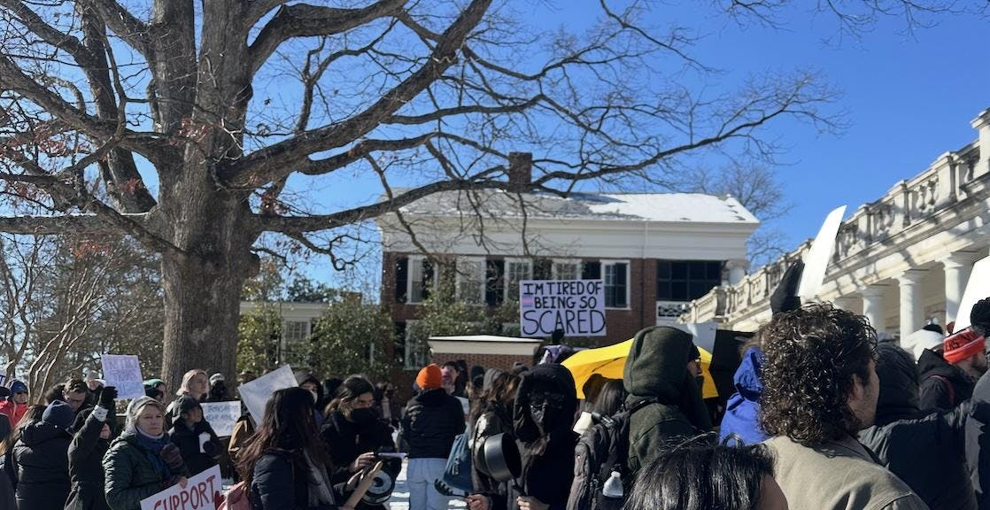 This protest was organized by the Queer Student Union, a contracted independent organization dedicated to protecting LGBTQ+ rights and providing a welcoming environment at the University, in an effort to “amplify transgender voices.” 