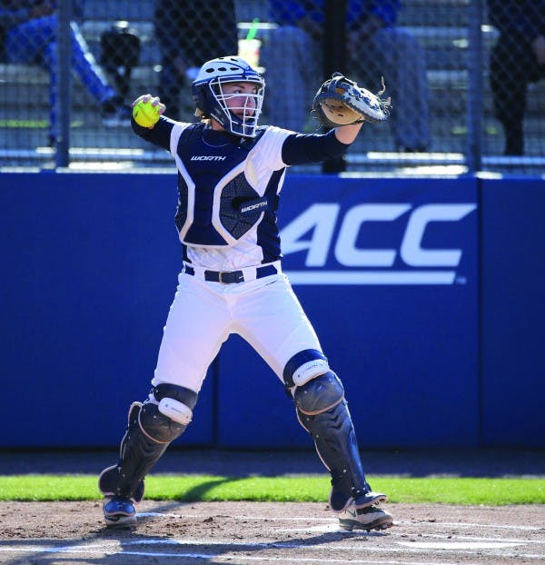 Senior catcher Katie Park's home run helped Virginia force extra innings and ultimately win.&nbsp;