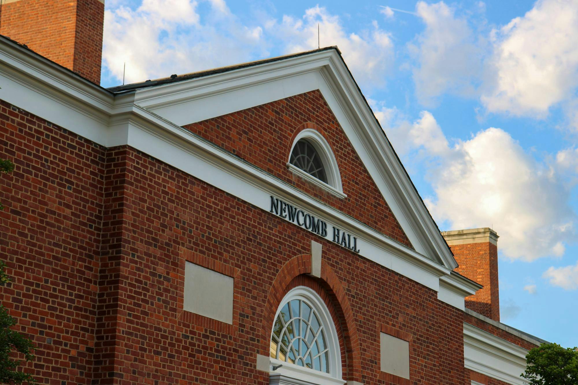 Newcomb Hall, photographed April 22, 2026.