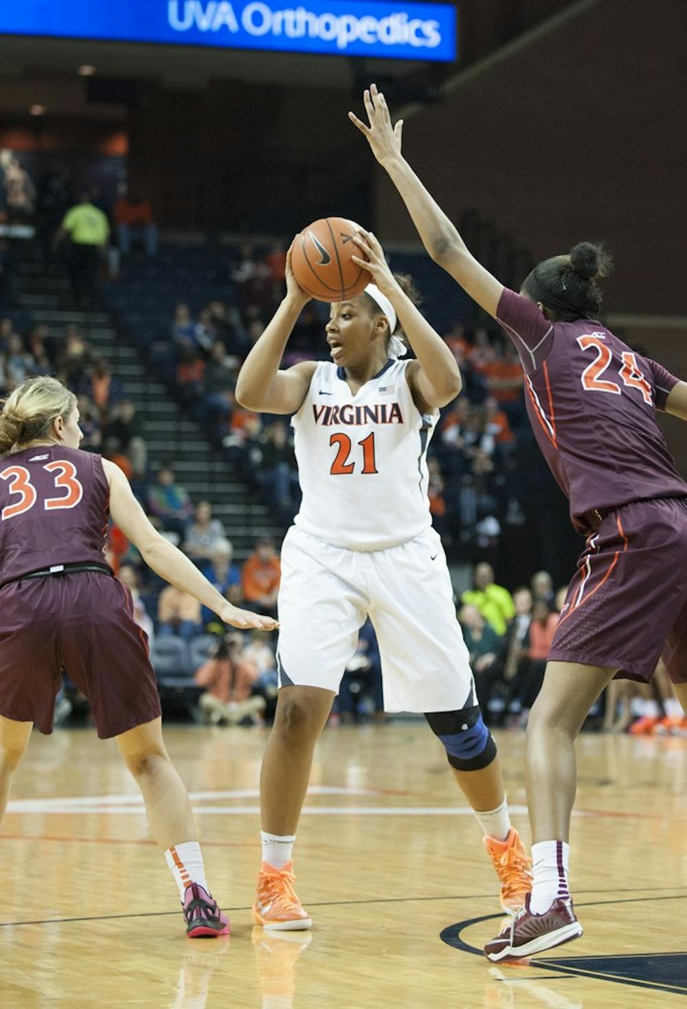 <p>Sophomore forward Lauren Moses lead Virginia in scoring against Middle Tennessee with 13 points.&nbsp;</p>