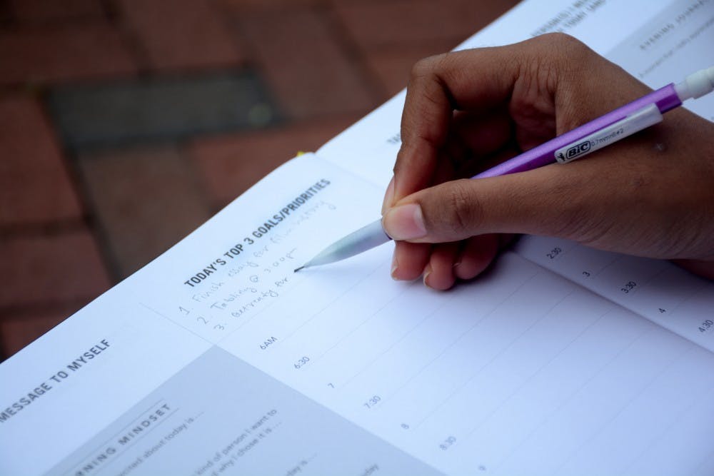 Some students rely on agendas to be reminded of their schedule and goals.&nbsp;