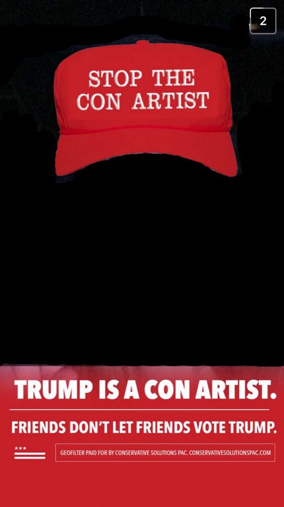 Sabowsky&nbsp;said the organization launched the Snapchat filter in an effort to reach younger voters.