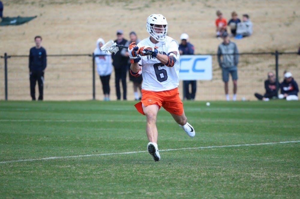 Junior midfielder Dox Aitken broke the Virginia record for career goals by a midfielder against VMI.