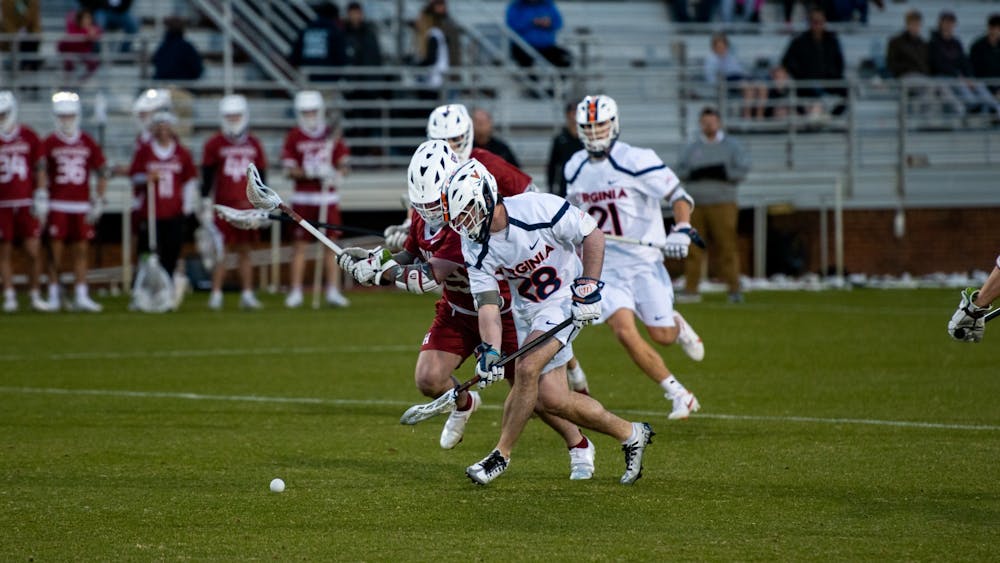 Junior attacker Connor Shellenberger scored the first goal of the afternoon for Virginia.&nbsp;