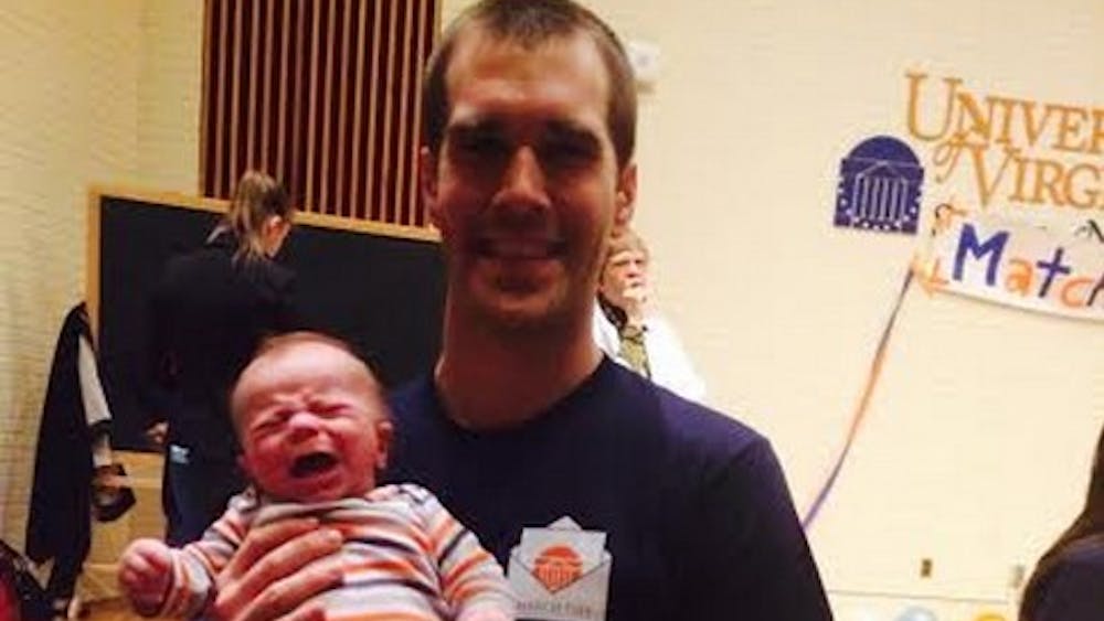 Austin and Noah Drake celebrate Match Day with different levels of enthusiasm.