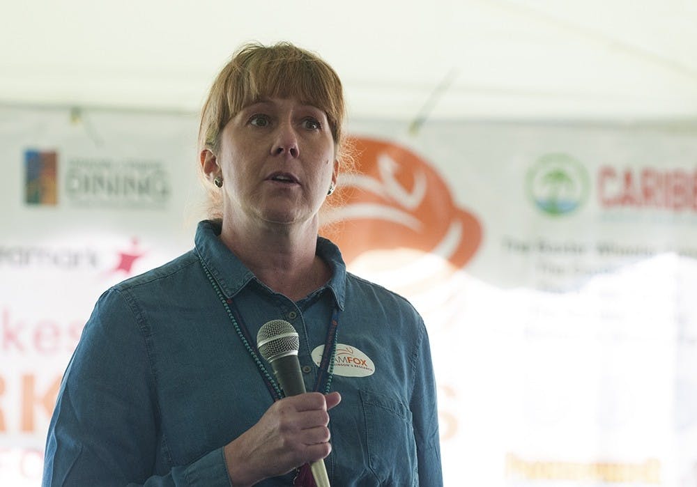 Guest speaker Marcia Aulebach-Lagomarsino Jr. shared her own Parkinson’s journey at this year's event.