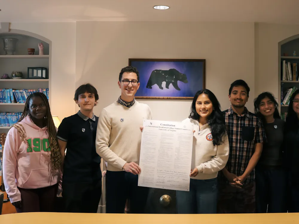 International Residential College Council members with the new Constitution, approved March 22, 2026.
