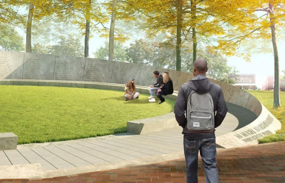Designed to memorialize the thousands of individuals who built and maintained the University, the Memorial to Enslaved Laborers will sit near Brooks Hall.&nbsp;