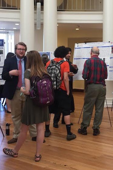 Students presented on a broad range of topics from potato farmers in the Andes to the declining bumblebee population in Virginia.