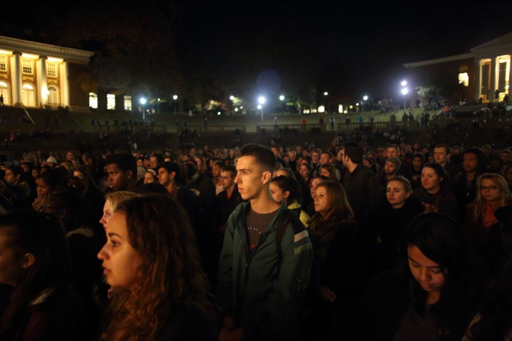 Hundreds of students and community members attended the event, which was held in the Amphitheatre.