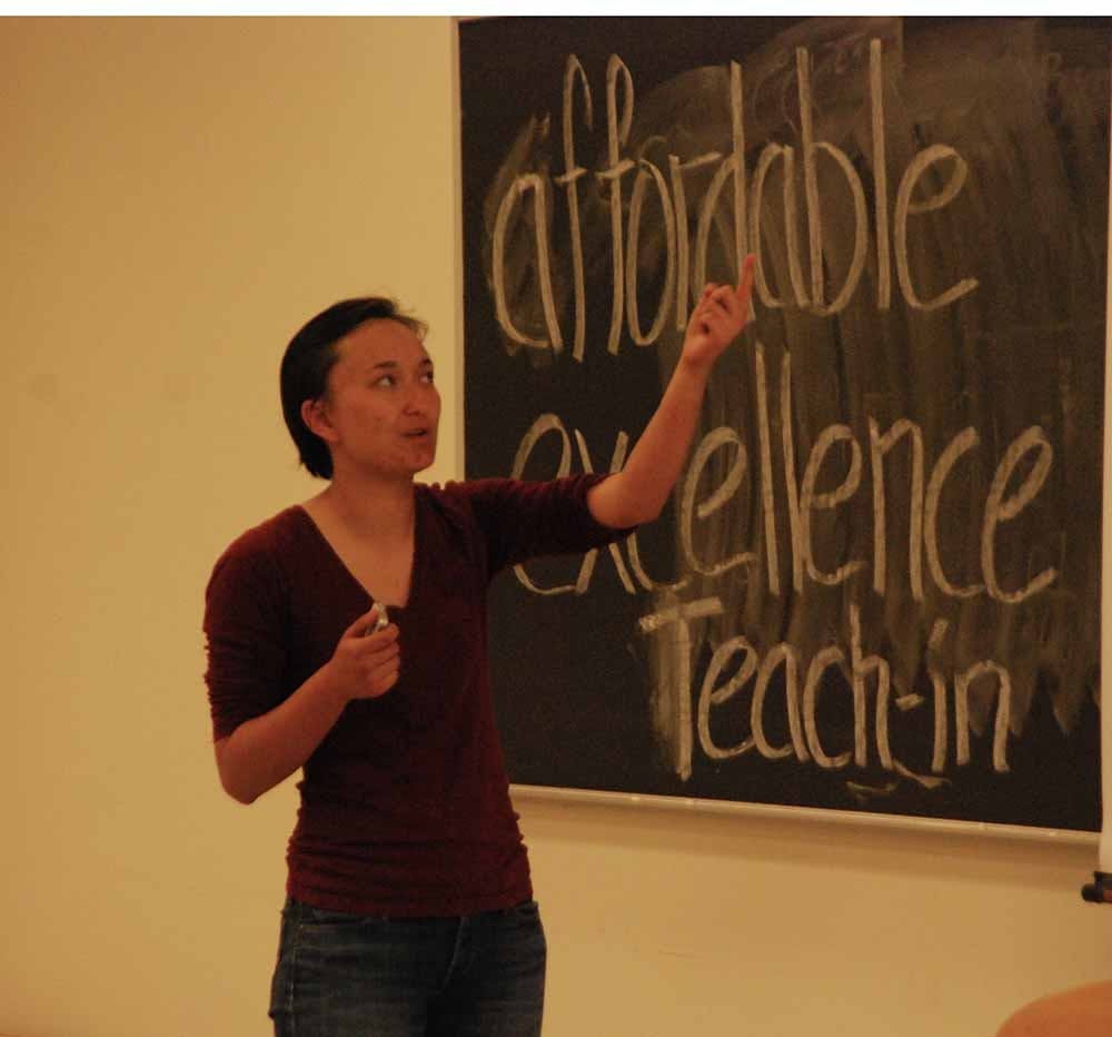 <p>Second-year College student Ibby Han, U.Va. Students United member and one of the presenters at the event, said the purpose of the teach-in was to educate the community on the explicit details of the Affordable Excellence model and how it will impact students and their families.</p>