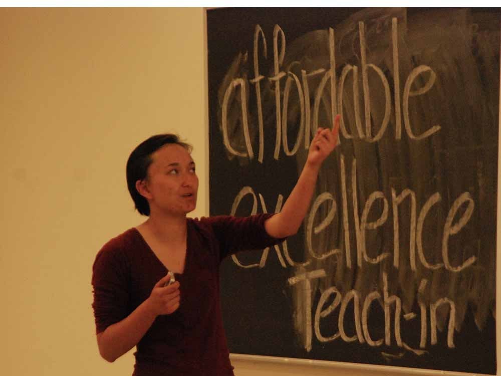 Second-year College student Ibby Han, U.Va. Students United member and one of the presenters at the event, said the purpose of the teach-in was to educate the community on the explicit details of the Affordable Excellence model and how it will impact students and their families.