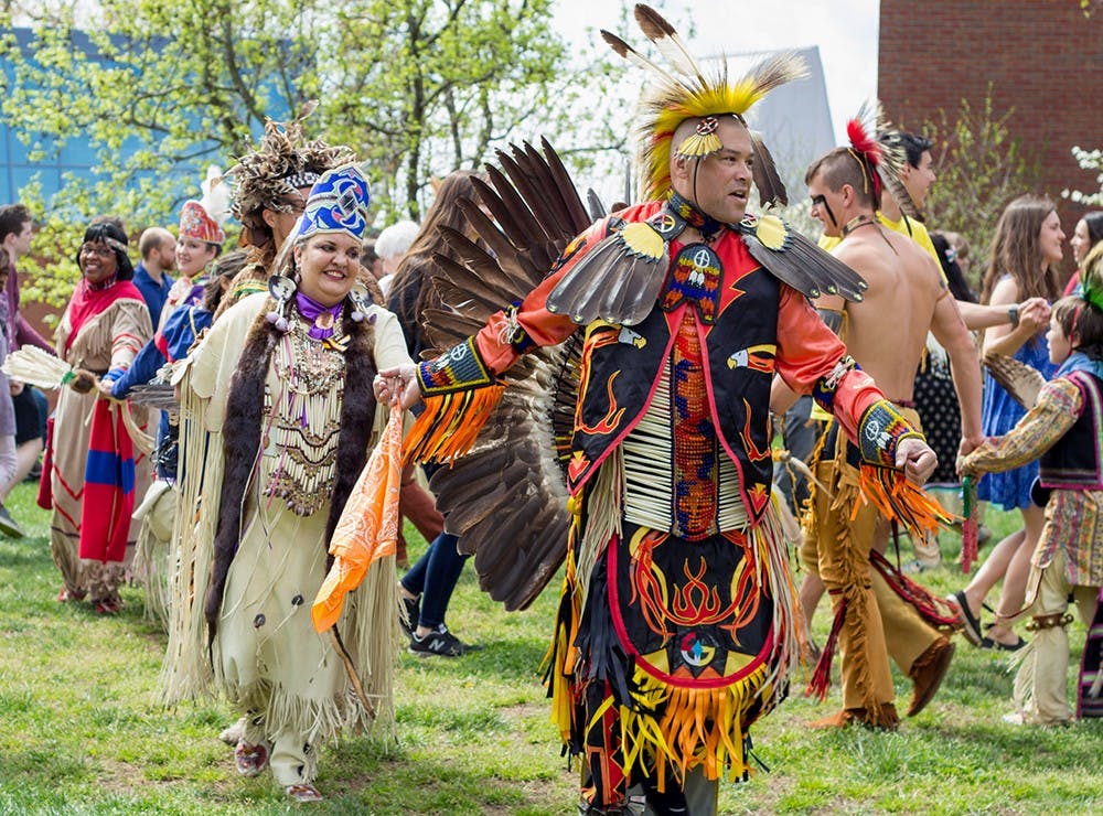The Powwow was centered on the dance circle, which featured dancers from across Virginia, and the Yapatoko and Zotigh drum groups, who played traditional Native American music.