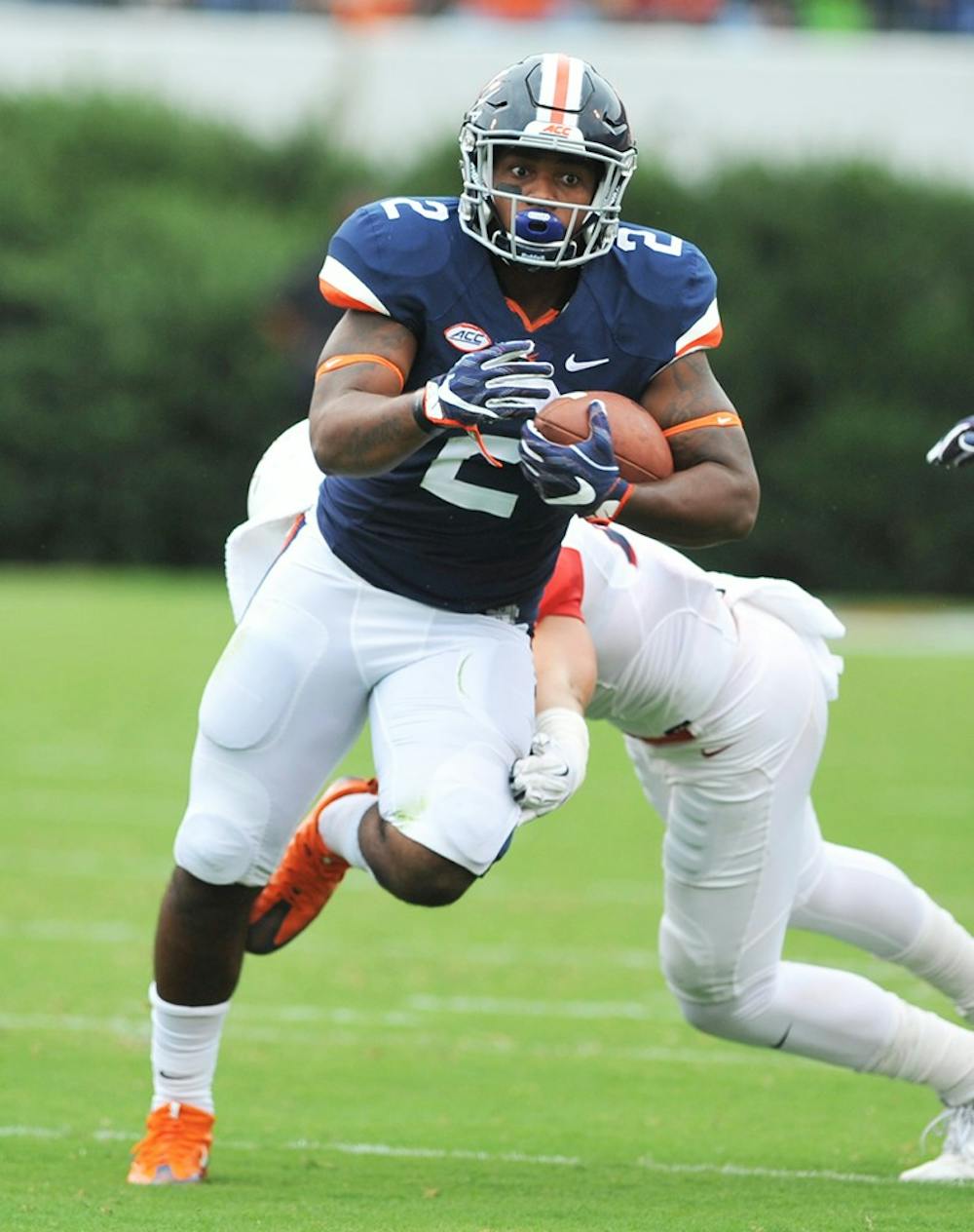 <p>Senior running back Albert Reid looks to build on his 126-yard performance against Oregon in the Cavaliers' week 3 matchup with Connecticut.&nbsp;</p>