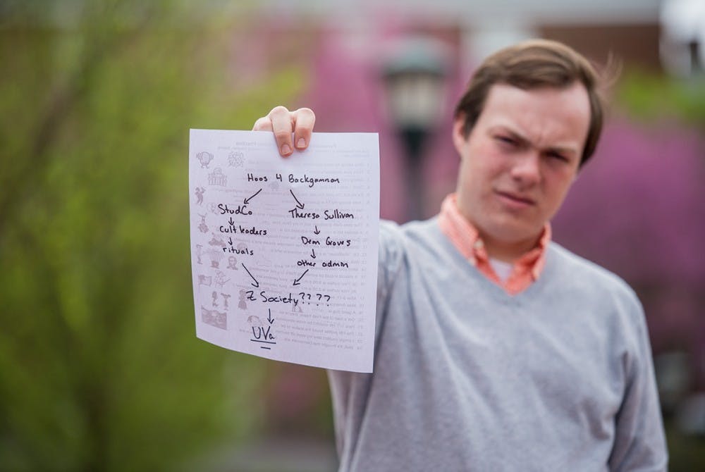 The fliers &nbsp;made the claim that both the University administration, including University President Teresa Sullivan, and StudCo are mere puppets of Hoos for Backgammon.