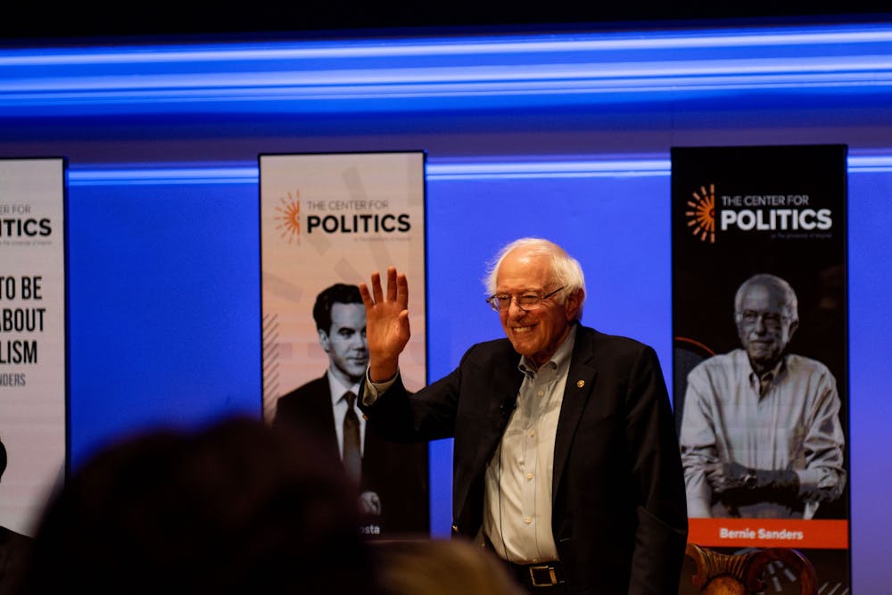 <p>During the event, Sanders discussed the current American healthcare system’s shortcomings, such as no required paid family leave and high cost of prescription drugs.&nbsp;</p>