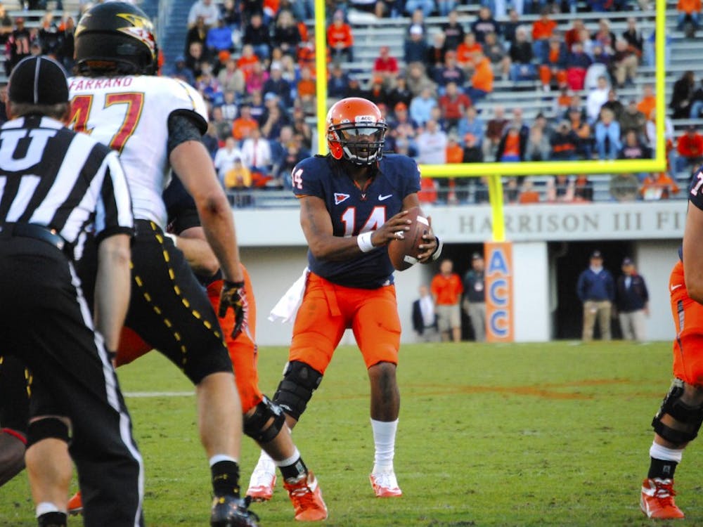 	Sophomore quarterback Phillip Sims finished 8-for-10 for 115 yards with one passing touchdown during the team&#8217;s Nov. 3 romp against N.C. State. It was his final start in a Virginia uniform.
