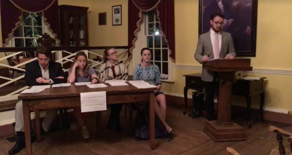 The mock hearing was part of Honor's three-day Popular Assembly.&nbsp;