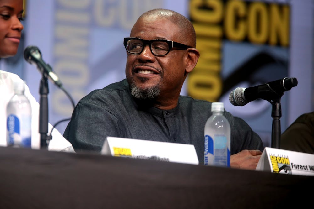 Forest Whitaker, who stars in "Jingle Jangle" along with an all-star lineup, pictured at San Diego Comic Con in 2017. 