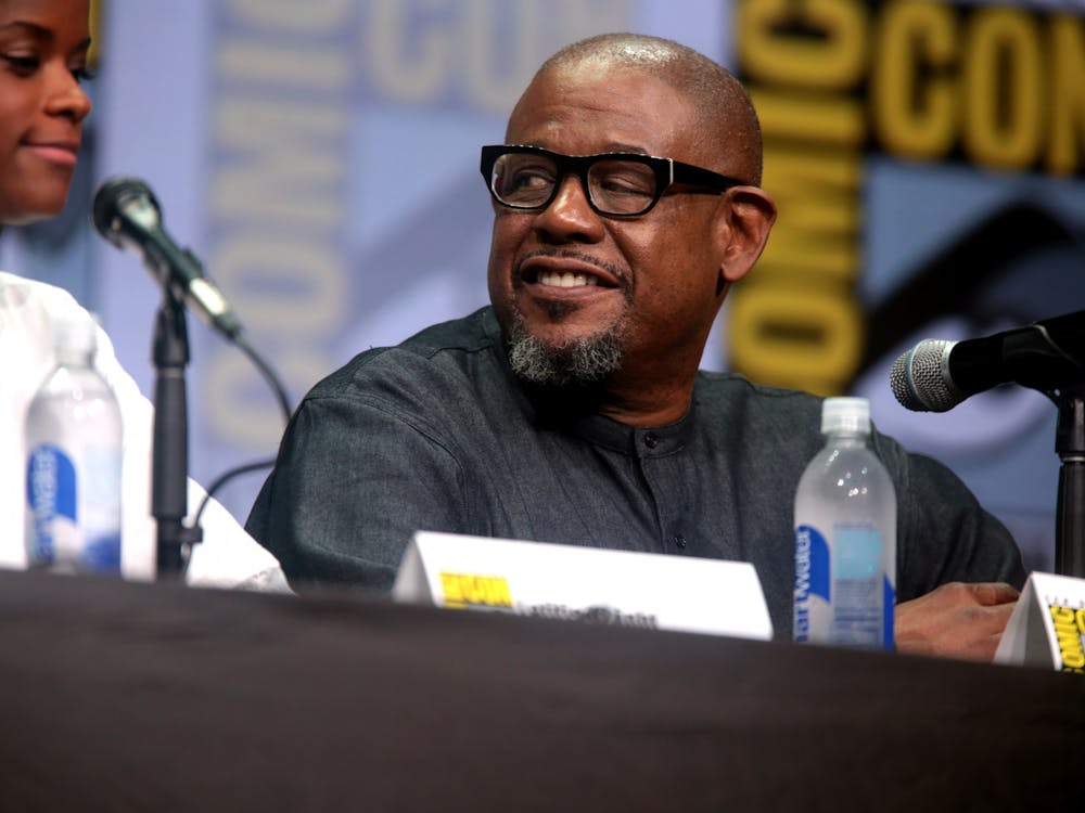 Forest Whitaker, who stars in "Jingle Jangle" along with an all-star lineup, pictured at San Diego Comic Con in 2017. 