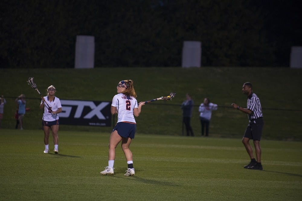 <p>Sophomore Kasey Behr scored two goals for Virginia in a losing effort.</p>